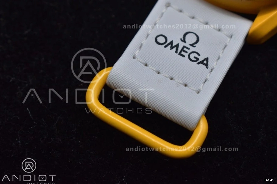 Strap Nylon to Omega on Bioceramic Sun Quartz Moonwatch Swatch x Mission the 0122